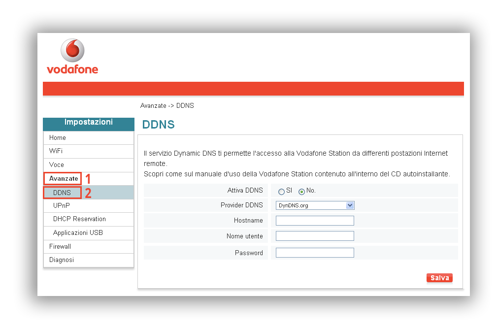 Configurazione dynDNS.it per Vodafone - dynDNS.it - DNS dinamico gratuito